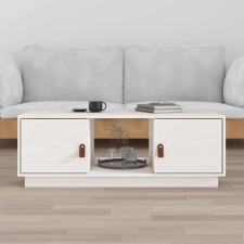 vidaXL fehér tömör fenyőfa dohányzóasztal 100x50x35 cm bútor