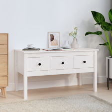 vidaXL fehér tömör fenyőfa dohányzóasztal 102 x 49 x 55 cm bútor