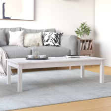 vidaXL fehér tömör fenyőfa dohányzóasztal 110 x 50 x 30 cm bútor