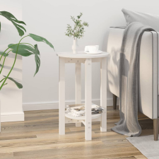 vidaXL fehér tömör fenyőfa dohányzóasztal Ø 40 x 60 cm bútor