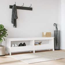 vidaXL fehér tömör fenyőfa előszoba pad 160x28x45 cm bútor