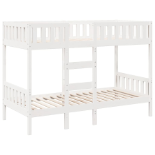 vidaXL fehér tömör fenyőfa emeletes ágy 75x190 cm (3308608) ágy és ágykellék