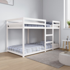 vidaXL fehér tömör fenyőfa emeletes ágy 90x190 cm ágy és ágykellék