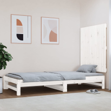 vidaXL fehér tömör fenyőfa fali fejtámla 82,5x3x90 cm ágy és ágykellék