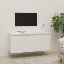 vidaXL fehér tömör fenyőfa faliszekrény 80 x 30 x 35 cm bútor