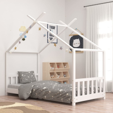 vidaXL fehér tömör fenyőfa gyerekágy-keret 70 x 140 cm kiságy, babaágy