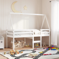 vidaXL fehér tömör fenyőfa gyerekágytető 209 x 95,5 x 88 cm ágy és ágykellék