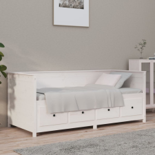vidaXL Fehér tömör fenyőfa kanapéágy 75 x 190 cm ágy és ágykellék
