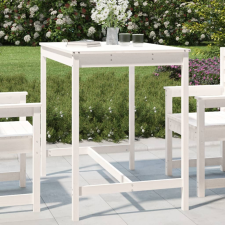vidaXL fehér tömör fenyőfa kerti asztal 121x82,5x110 cm kerti bútor