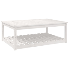 vidaXL fehér tömör fenyőfa kerti asztal 121x82,5x45 cm (824149) kerti bútor
