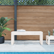 vidaXL fehér tömör fenyőfa kerti pad 110x38x45 cm kerti bútor