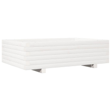 vidaXL fehér tömör fenyőfa kerti virágláda 90x60x26,5 cm kerti tárolás