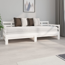 vidaXL fehér tömör fenyőfa kihúzható kanapéágy 2 x (80 x 200) cm ágy és ágykellék