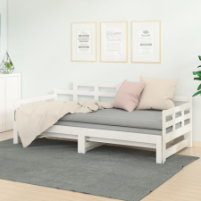 vidaXL fehér tömör fenyőfa kihúzható kanapéágy 2 x (90 x 200) cm ágy és ágykellék