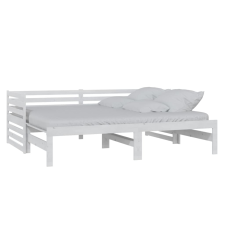 vidaXL fehér tömör fenyőfa kihúzható kanapéágy 2 x (90 x 200) cm (806966) ágy és ágykellék