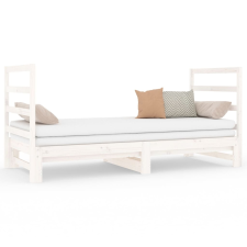 vidaXL fehér tömör fenyőfa kihúzható kanapéágy 2x(90x190) cm (3124763) ágy és ágykellék
