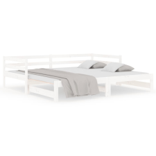 vidaXL fehér tömör fenyőfa kihúzható kanapéágy 2x(90x190) cm (833084) ágy és ágykellék