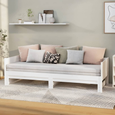 vidaXL fehér tömör fenyőfa kihúzható kanapéágy 2x(90x200) cm bútor
