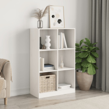 vidaXL Fehér tömör fenyőfa könyvszekrény 70 x 33 x 110 cm bútor