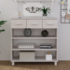 vidaXL fehér tömör fenyőfa konzolasztal 90 x 35 x 90 cm bútor