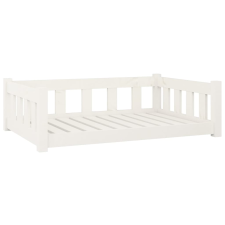 vidaXL fehér tömör fenyőfa kutyaágy 95,5x65,5x28 cm (833256) szállítóbox, fekhely kutyáknak