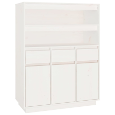 vidaXL fehér tömör fenyőfa magasszekrény 89x40x116,5 cm (818216) bútor