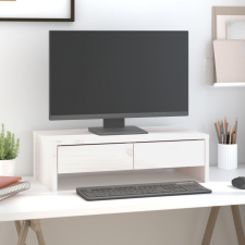vidaXL fehér tömör fenyőfa monitorállvány 50x27x15 cm bútor