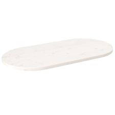 vidaXL Fehér tömör fenyőfa ovális asztallap 100x50x2,5 cm bútor