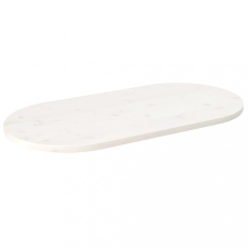 vidaXL fehér tömör fenyőfa ovális asztallap 110x55x2,5 cm bútor