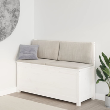 vidaXL Fehér tömör fenyőfa pad 110 x 41 x 76,5 cm bútor