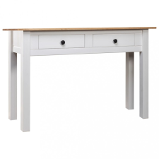 vidaXL fehér tömör fenyőfa panama konzolasztal 110 x 40 x 72 cm bútor