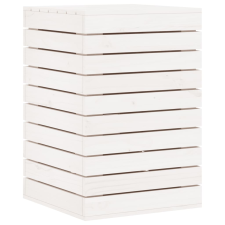 vidaXL fehér tömör fenyőfa szennyeskosár 44 x 44 x 66 cm (832318) bútor