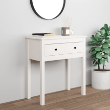 vidaXL Fehér tömör fenyőfa tálalóasztal 70 x 35 x 75 cm bútor