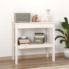 vidaXL fehér tömör fenyőfa tálalóasztal 80 x 40 x 75 cm bútor