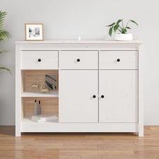 vidaXL fehér tömör fenyőfa tálalószekrény 100 x 35 x 74 cm bútor