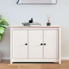 vidaXL fehér tömör fenyőfa tálalószekrény 100 x 35 x 74 cm bútor