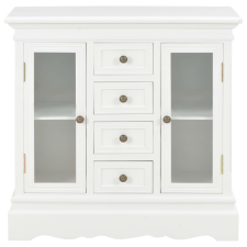 vidaXL fehér tömör fenyőfa tálalószekrény 70 x 28 x 70 cm (280027) bútor
