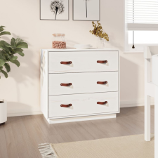 vidaXL Fehér tömör fenyőfa tálalószekrény 80 x 40 x 75 cm bútor