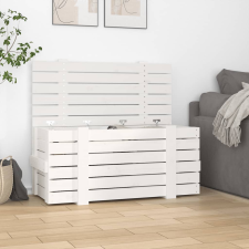vidaXL fehér tömör fenyőfa tárolóláda 91 x 40,5 x 42 cm bútor