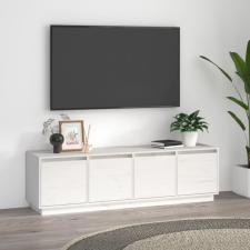 vidaXL fehér tömör fenyőfa TV-szekrény 156 x 37 x 45 cm bútor