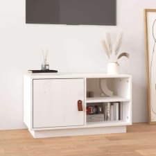 vidaXL fehér tömör fenyőfa TV-szekrény 70 x 34 x 40 cm bútor
