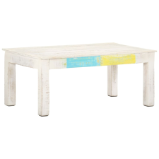 vidaXL fehér tömör mangófa dohányzóasztal 110 x 60 x 45 cm bútor