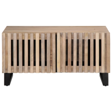 vidaXL fehér tömör mangófa dohányzóasztal 80 x 51 x 40 cm (377464) bútor