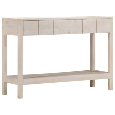 vidaXL fehér tömör mangófa tálalóasztal 110 x 35 x 75 cm bútor