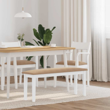 vidaXL fehér tömörfa gumiból pad 110 cm bútor