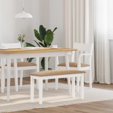 vidaXL fehér tömörfa gumiból pad 90 cm bútor