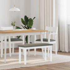 vidaXL fehér tömörfa gumiból pad 90 cm bútor