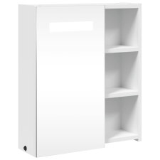 vidaXL fehér tükrös fürdőszobaszekrény LED-del 45 x 13 x 52 cm (357965) fürdőszoba bútor