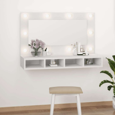 vidaXL fehér tükrös szekrény LED-ekkel 90 x 31,5 x 62 cm bútor