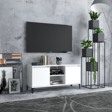 vidaXL fehér TV-szekrény fém lábakkal 103,5 x 35 x 50 cm bútor